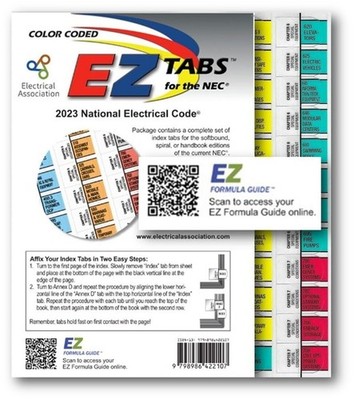 EZ Tabs (Color Coded) with Formula Guide for The 2023 National Electrical... 