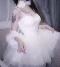 White ballet style dress size S/8, only worn once, adjustable straps, bridesmaid