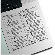 Mac OS Keyboard Shortcuts Sticker Set - 13-16 inch MacBook