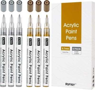 RIFNY Acrylstifte für Steine Wasserfeste, Acrylic Paint Marker Acrylfarben Set 