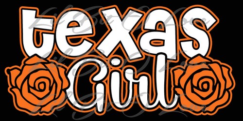 Texas Girl With Roses Vinyl Decal Sticker Car Auto Vehicle Longhorns Aggies - 第 1/11 張圖片