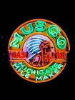Musgo Gasoline Neon Sign / Petroliana Vintage Neon Signs / Musgo Oil & Gas CO