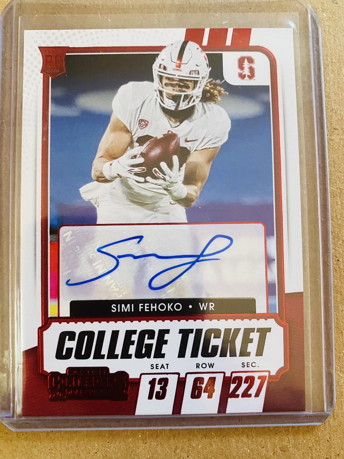 Simi Fehoko 2020-21 Contenders Draft Picks College Ticket Autograph Auto #253