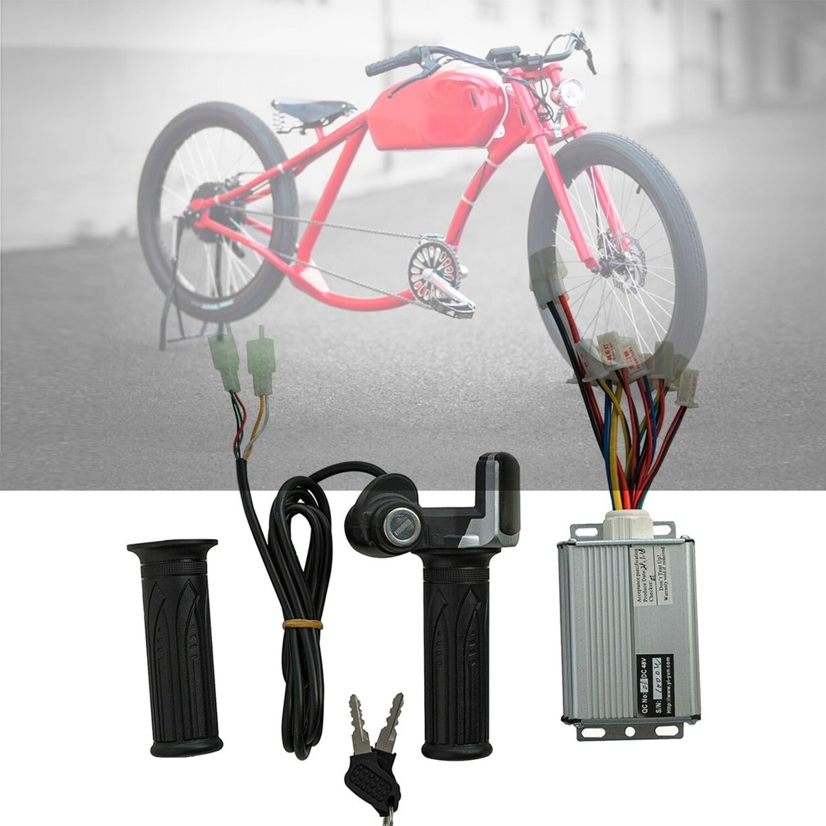 Controller + Gasgriff Für E-Roller & E-Bike – 24–48V, 250–1000W, Für Gebürstete Motoren