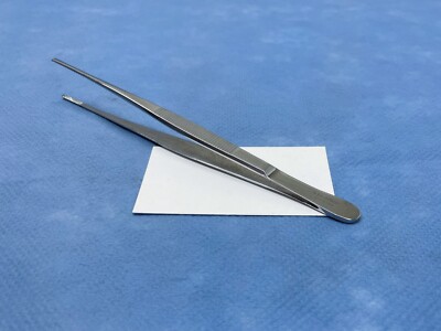 V. Mueller CH5186 Tissue Forceps, 7'', 3x4 Tips w/ Serrations, Germany