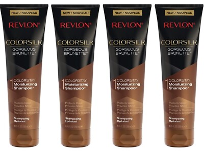 Revlon Colorsilk, Shampoo Nuevo Brunette 8,45 fl oz, Pack of 4