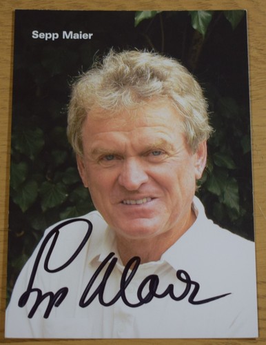 sepp maier signed official 6x4 photo club card autograph germany