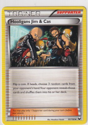 Pokemon Karte Erforscher der Finsternis Nr. 95/108 Hooligan Jim & Cas englisch