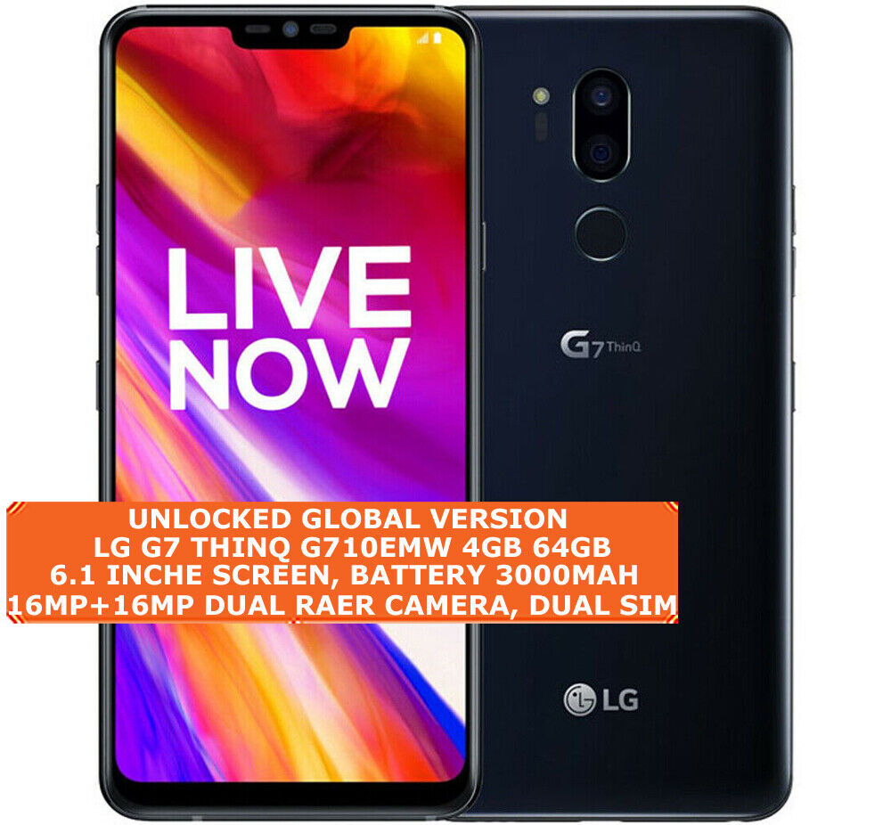 The Price of LG G7 THINQ G710EMW 4gb 64gb Octa Core 16mp Dual Sim 6.1″ Android Lte Smartphone | LG Phone