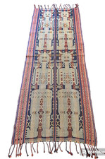 Antique Mid-Century Sumba Pahikung Ikat Hand Woven Traditional Wall Tapestry