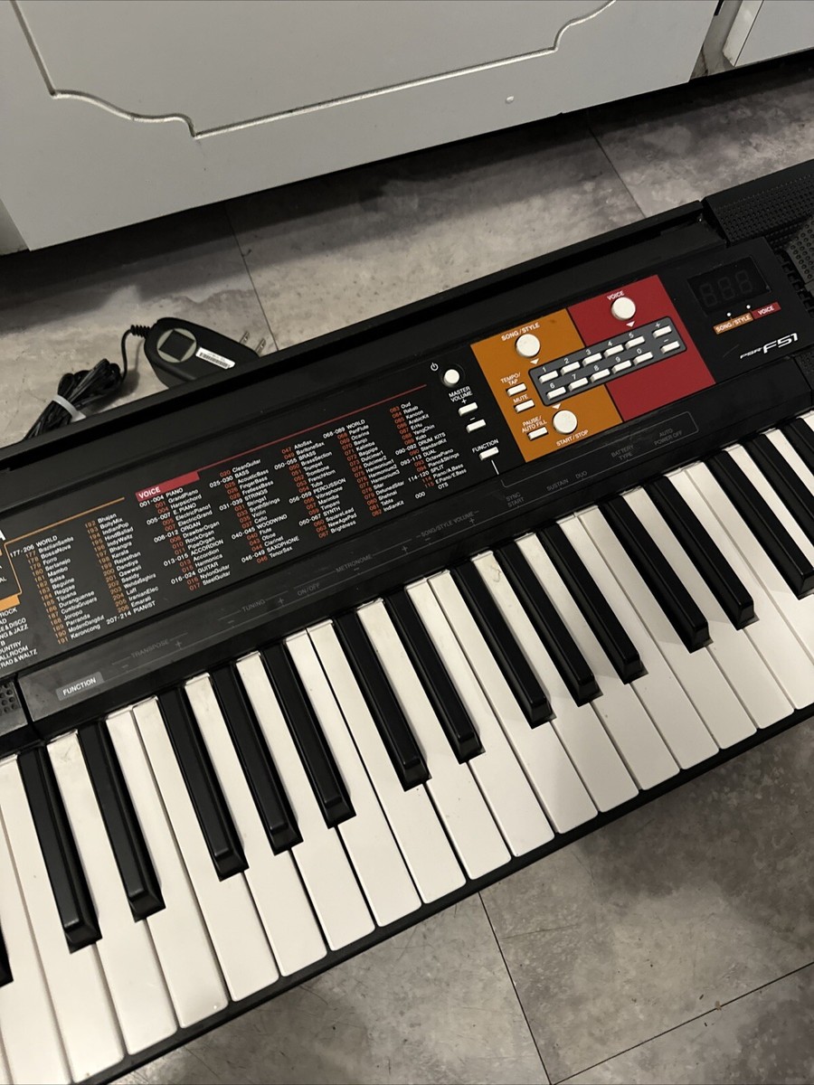 Yamaha PSR-F51 61キー 電子キーボード ポータブル 動作確認 Yamaha PSR-F51 61 Key Electronic Keyboard Portable Tested