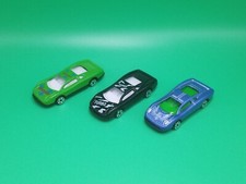Jaguar XJ220 Vintage Crude Diecast Toy Exotic Car Lot Green Blue & Black Set HTF