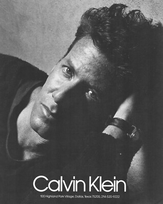 1988 CALVIN KLEIN sexy photo  1-Page vintage Magazine PRINT AD