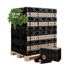 JSM-Brennholz Holzbriketts (Eiche) Pini&Kay für Kamin, Ofen, Grill, Smoker