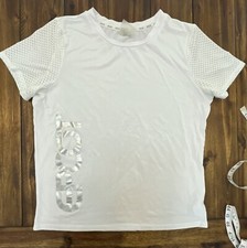 Disney Epcot Spaceship Earth Reflective Shirt Small Metallic Lightweight White S