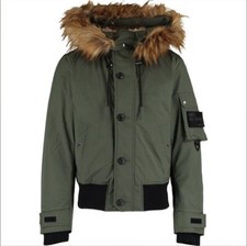 Diesel - Only The Brave - Green Padded Bomber Jacket
