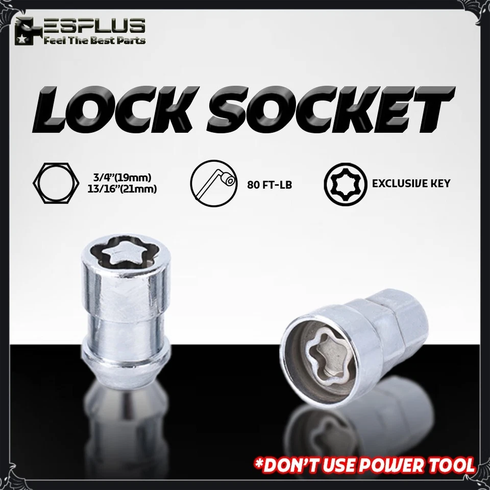 Cerradura de rueda Hyundai M12x1.5 4 piezas cromada apta para Elantra/Ioniq/Kona/Sonata/Tucson, etc. Foto 3 de 4