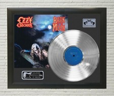 Ozzy Osbourne Framed Black wood Legends Of Music Platinum LP Record Display