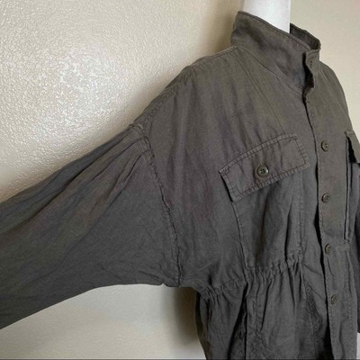 Veste Cargo Femme Joie Kendora 100% Lin – Neuve Avec étiquettes, Taille L, Vert Fatigue