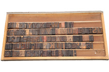 Huge Lot of Printer/Printing Block Letters and Symbols (Tray Sold Separately)