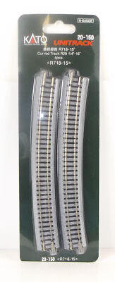 Kato K20-150 Spur N Unitrack (R718-15) gebogenes Gleis 15 Grad (4er Pack)