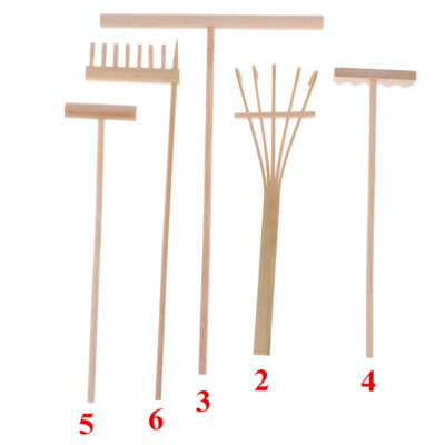5Pcs Mini Bamboo Rake for Zen Garden Sand Tabletop Meditation Feng Shui Dec-lk