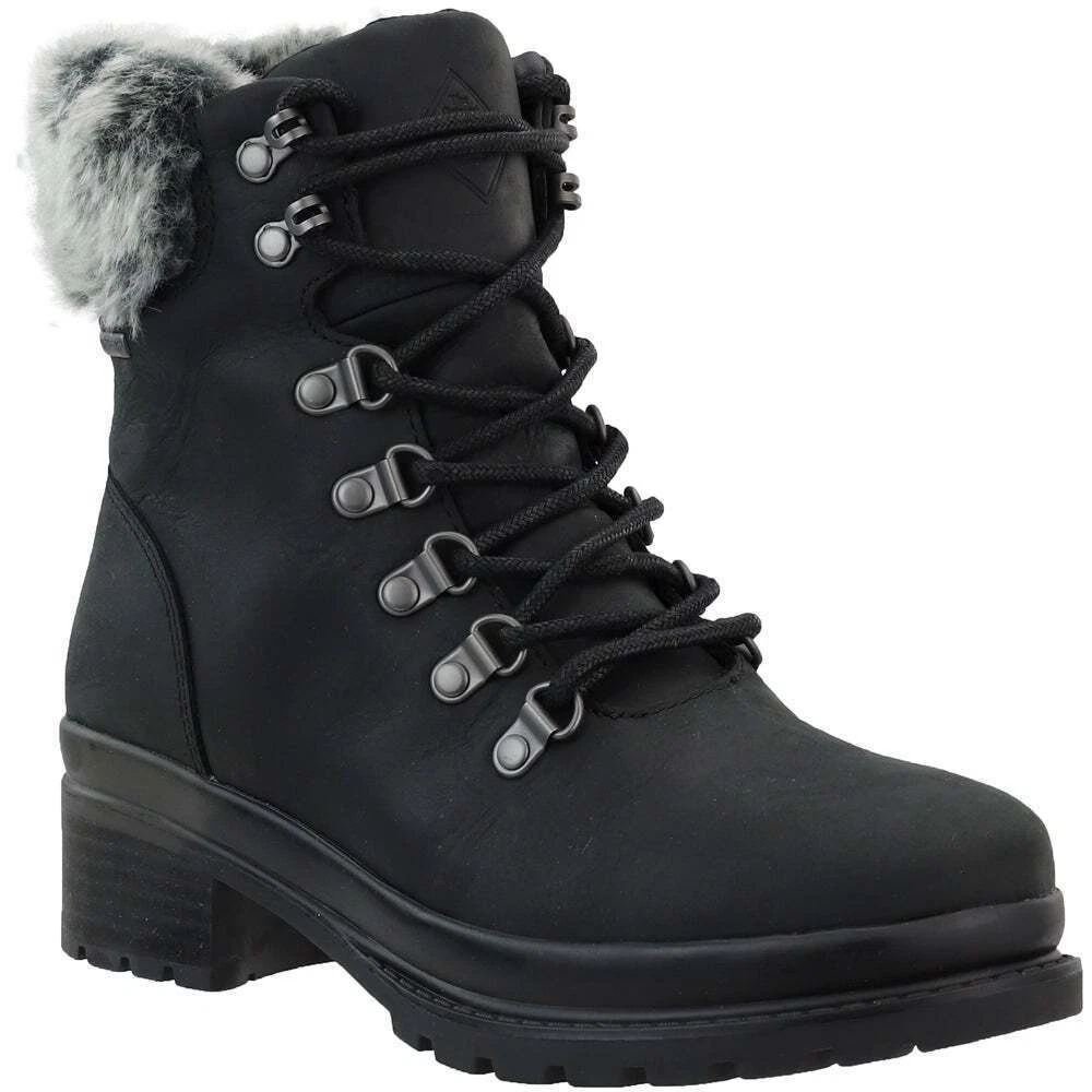 Bottes supreme femme Muck Liberty dentelle alpine (cuir noir/fausse fourrure)