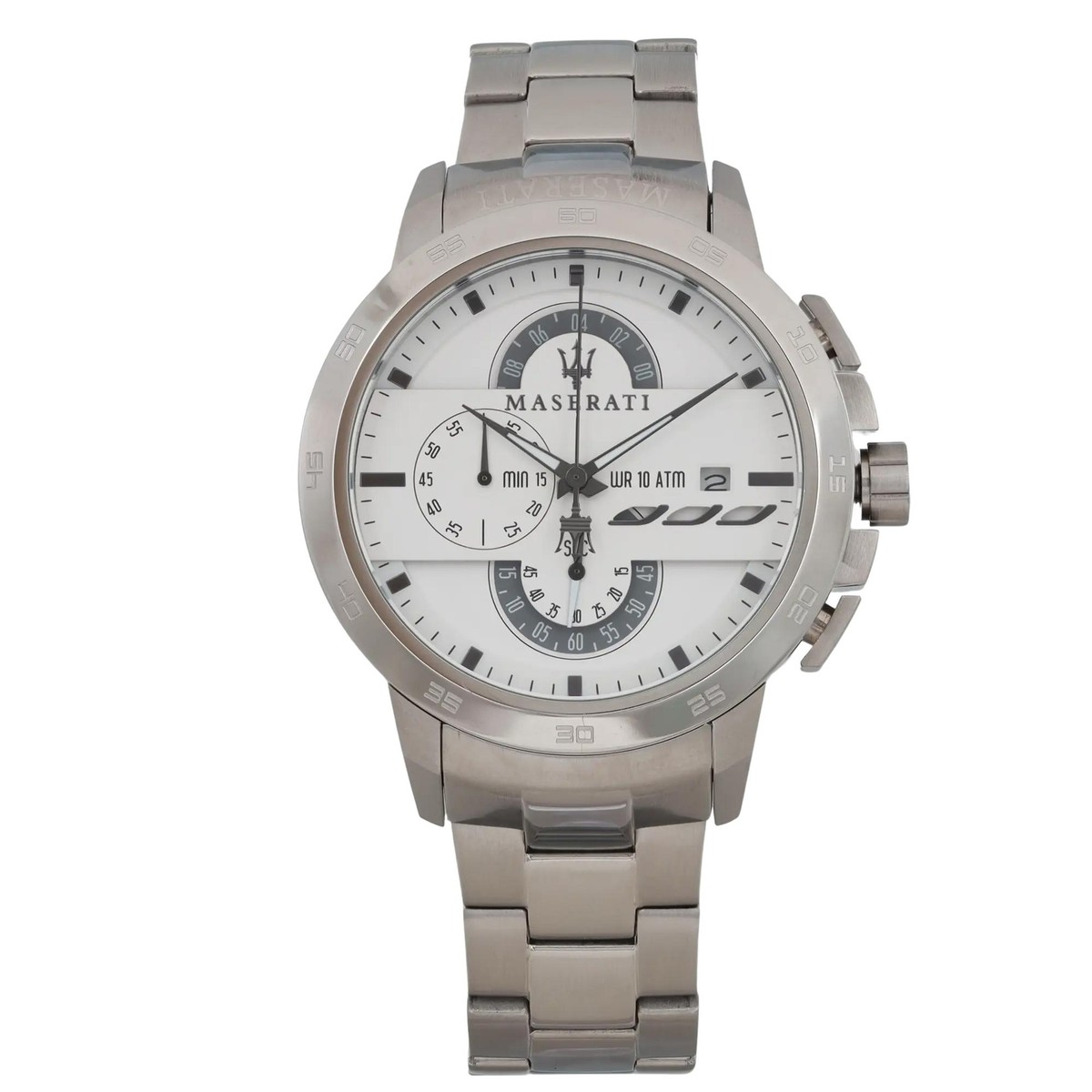 Maserati Ingegno 45 mm Stainless Steel White Dial Men's Watch