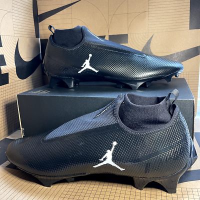 NEW Men\'s Size 16-JORDAN VAPOR EDGE PRO 360 SMU P Football Cleats (CV1668-003) Rare PE Air Jordan Vapor Edge Pro 360 SMU P Black White  main image 4