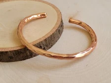 Hammered Solid Pure Copper Cuff - Copper Arthritis Therapy Adjustable Bracelet