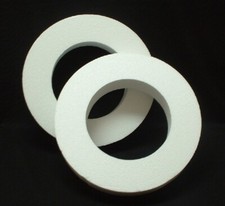 2pc set EPS styro-foam WREATHS 10" or 12"x2" Thick Craft Wedding Floral Cemetery