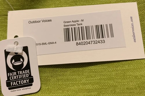 Outdoor Voices Tank Men’s Green Apple Size Medium Seamless Athletic New - Afbeelding 4 van 8