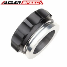 US SHIP 2.5" ID Black Weld On Filler Neck Cap Aluminum For Oil, Fuel, Water Tank