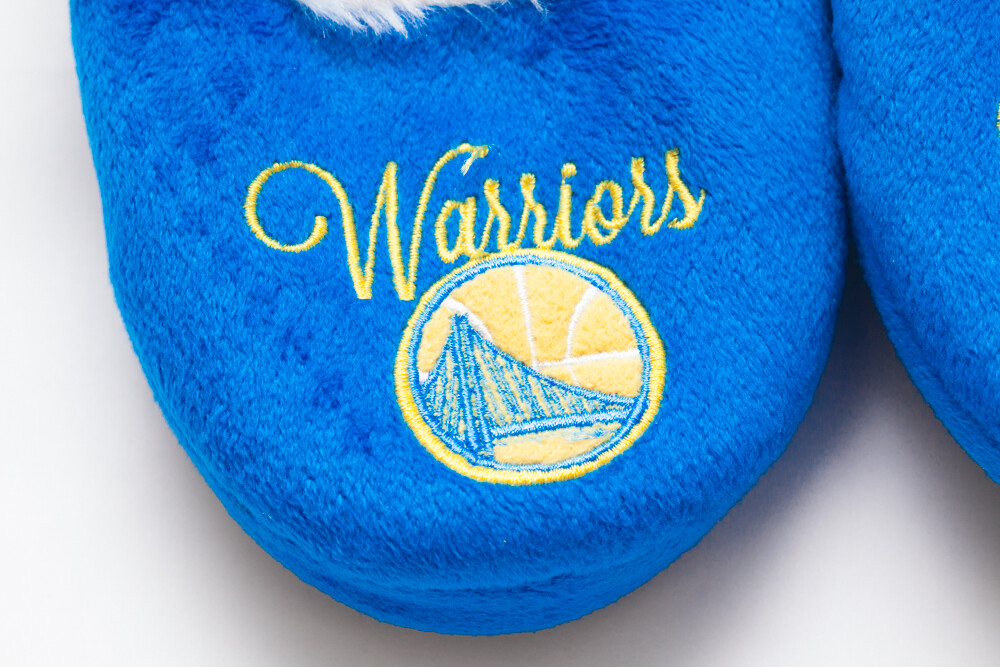 PANTOFOLA D’ORO Ciabatte da donna grandi Gol State Warriors pelose fuzzy lounge misura 10" x 5"