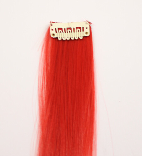 20'' Long Straight Silver Gray Clip on Cosplay Wig Hair Extension Accessory NEW - Picture 3 of 3