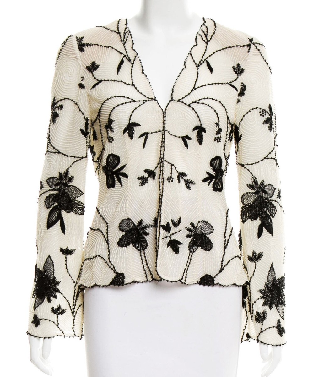 Vintage Giorgio Armani Fully Beaded Embroidered Champagne Evening