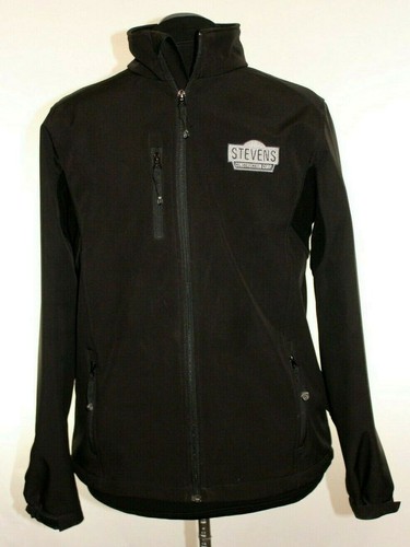Reebok Mens Lightweight Jacket Black Large Zip Fleece Lined Stevens Construction - Picture 9 of 9