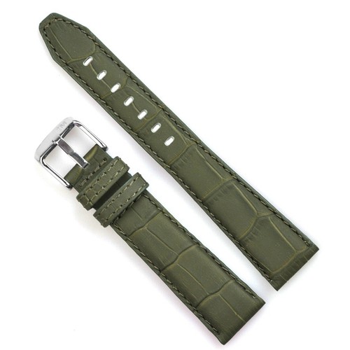 Bracelet De Montre En Cuir Vert épais - Largeurs 22mm, 24mm, 26mm - Fait Main Au Royaume-Uni - Sans étiquette