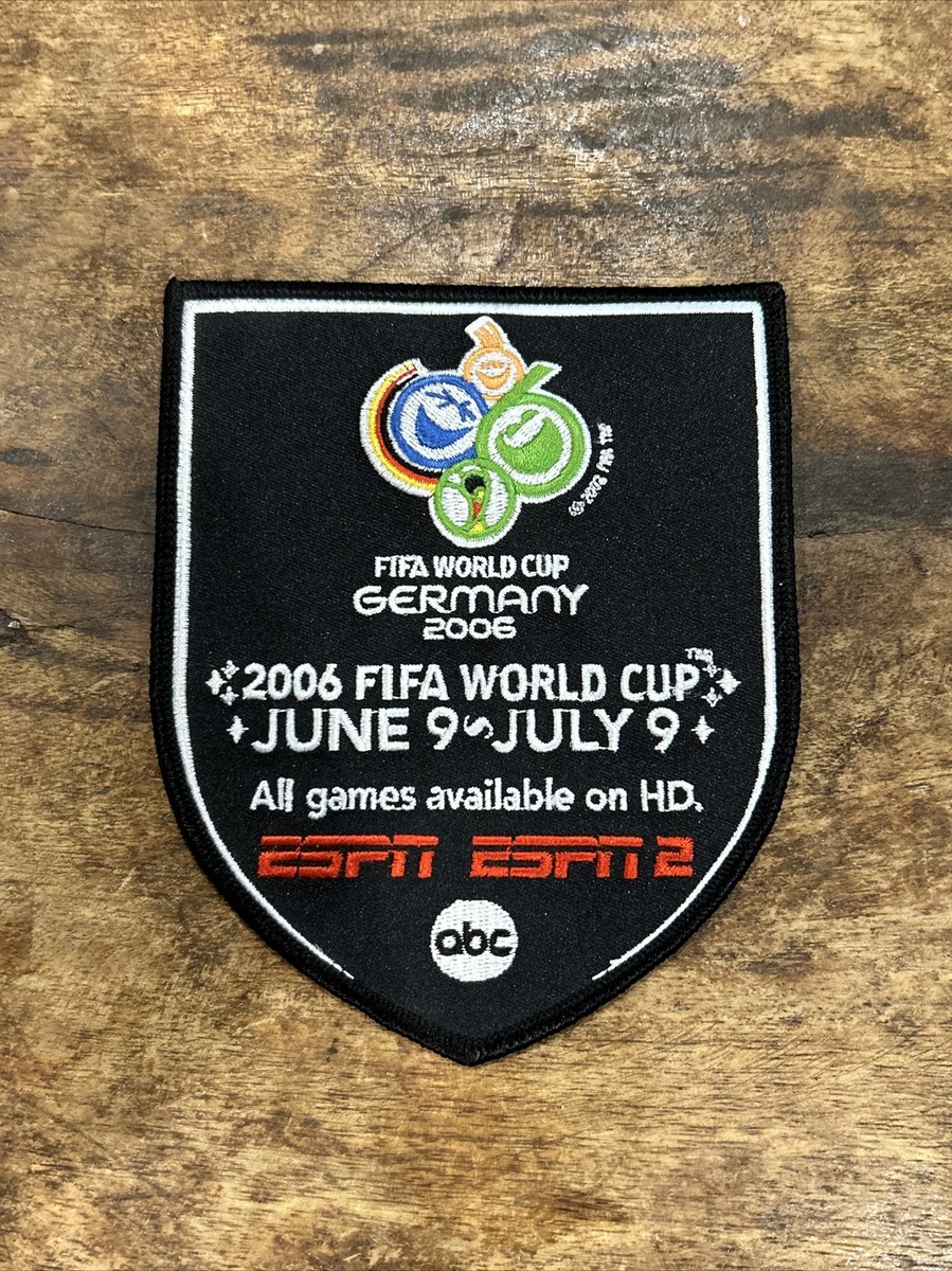 Mastercard fifa germany 2006 ピンバッジスタンド FIFA World Cup 2006 Germany Black Patch Badge ESPN ABC Original