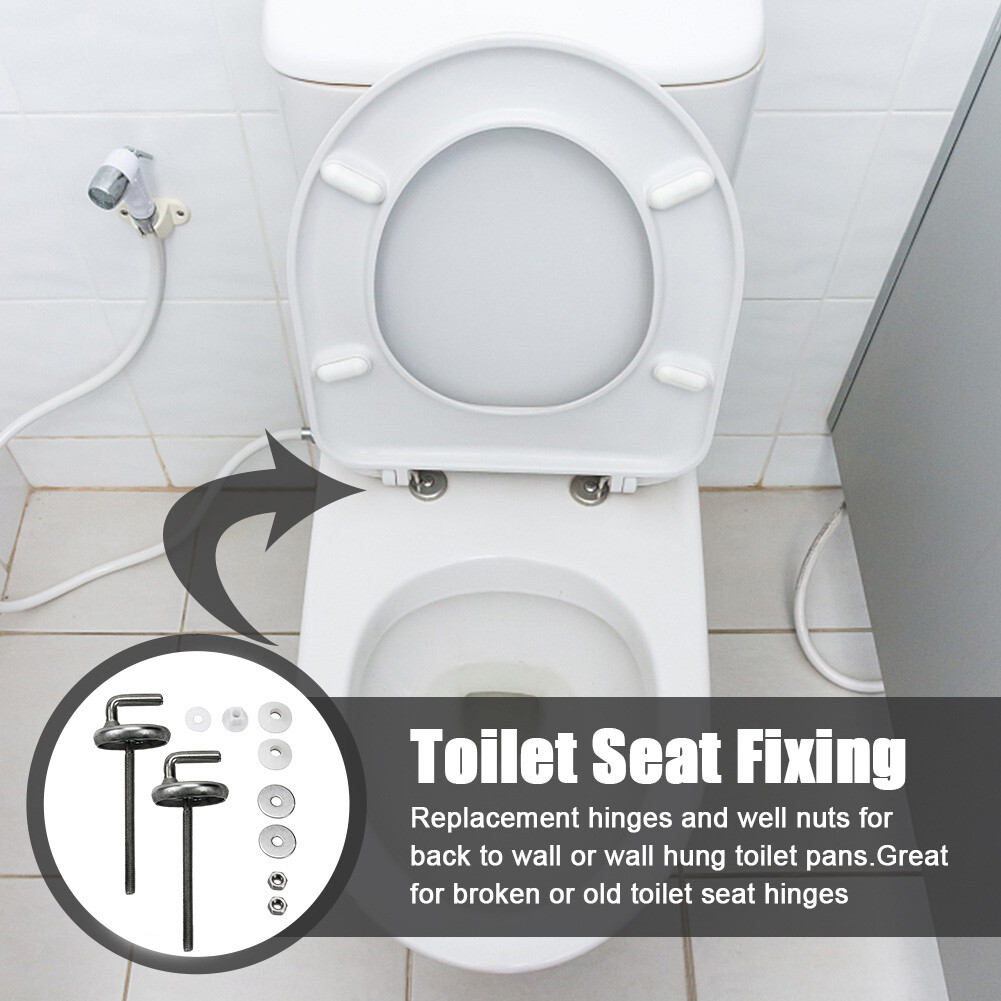 Stainless Steel Bathroom Toilet Seat Fitting Home Hotel Hinge Screws ...