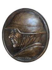 Hans Frei, Soldat Schweizer Armee, gro&szlig;e Plakette, Schweiz um 1918, Medaille