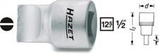 HAZET Schraubendreher-Steckschlüsseleinsatz 12,5mm 1/2 Zoll Schlitz 38mm 980-3X1
