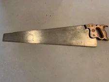 Henry Disston No. 7? - 5 1/2 pt. 28" Rip Saw   Nice Antique Saw