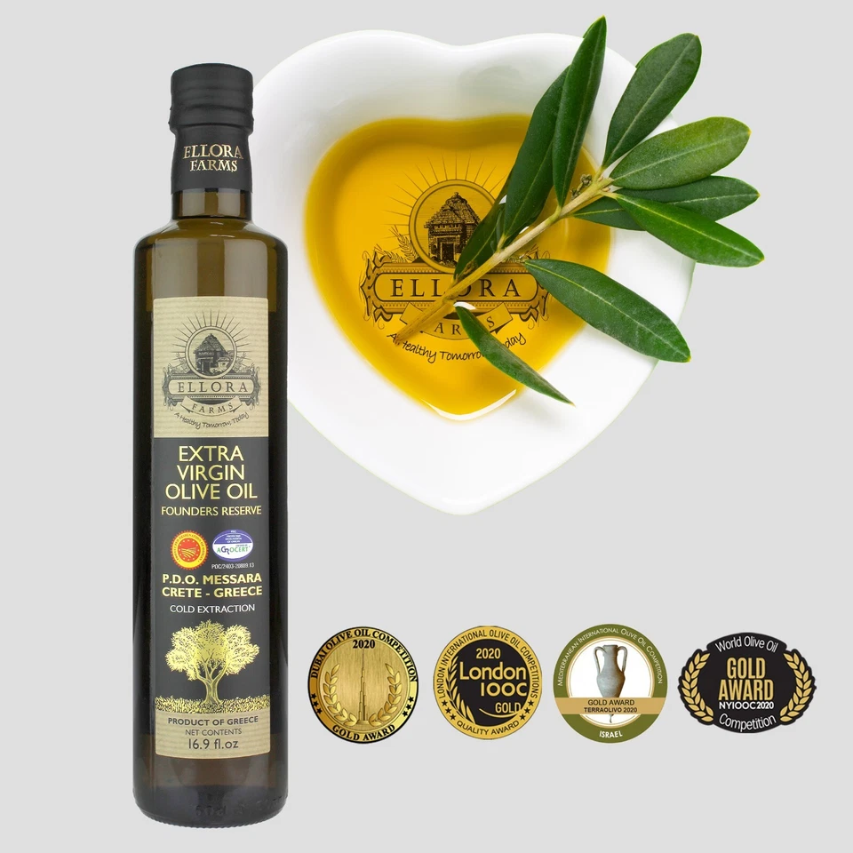 Ellora Farms, Greek Extra Virgin Olive Oil, Certified PDO Messara, Keto, 17 oz.  - Image 3 of 4