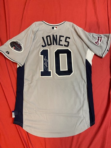 CAMISETA CHIPPER JONES AUTOGRAFIADA FIRMADA 2008 ALL STAR GAME ATLANTA BRAVES CERTIFICADO DE AUTENTICIDAD - Imagen 2 de 8