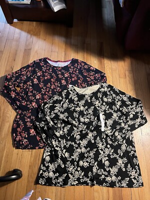 Womens 2 Croft & Barrow The Classic Tee Long Sleeve Shirts Size 2X NWT