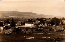 Alpine, NY, A Glimpse of the Village, Real Photo Postcard, c1908 #3898