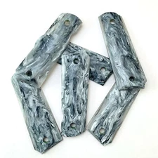 1 Pair Custom Knife Handle Scales Marble Texture Acrylic Patch for 1911 Grips