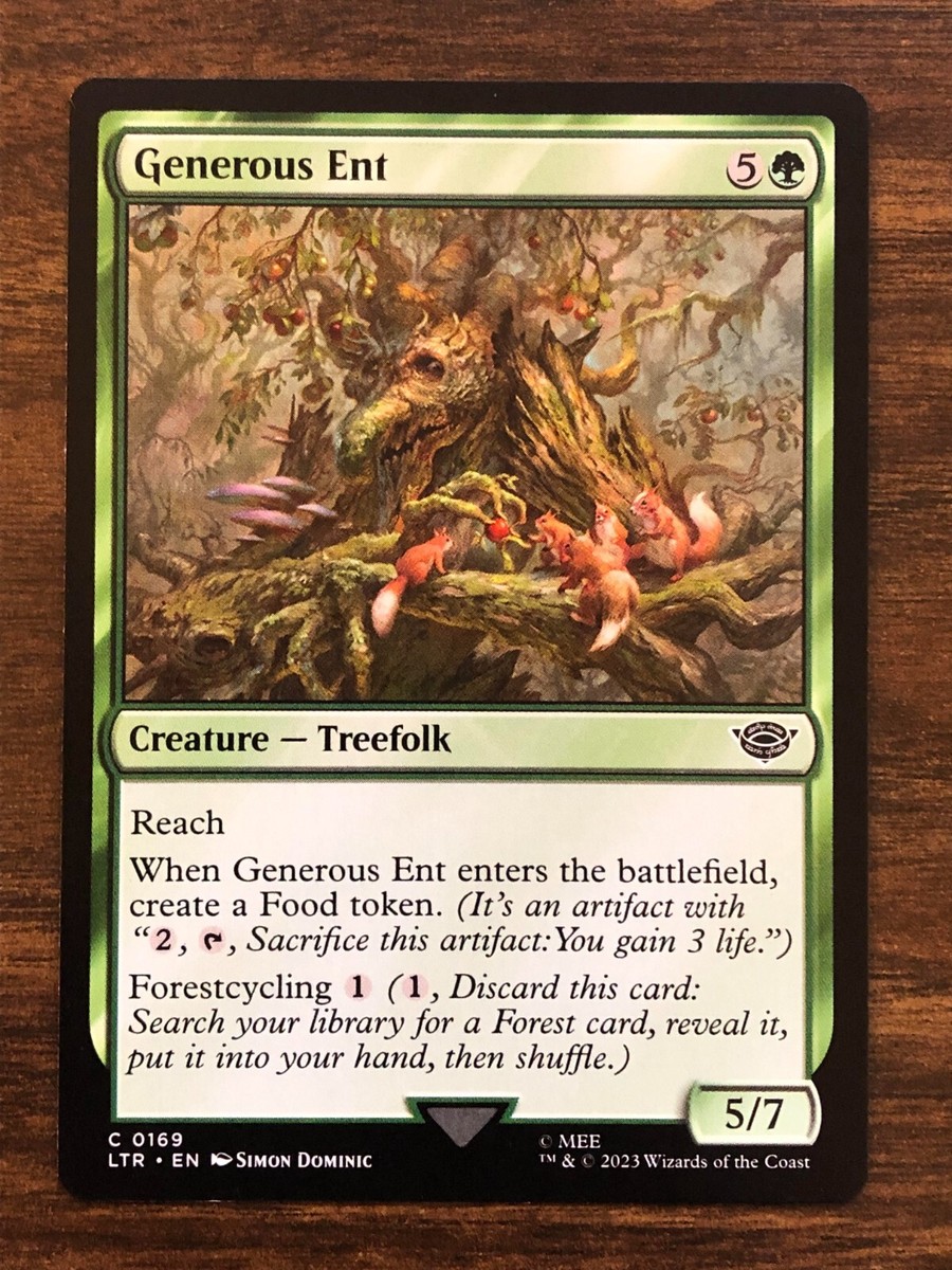 Magic the Gathering MTG Lord of the Rings Generous Ent 169 NM+ | eBay