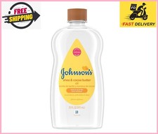 Johnson's Baby Oil, Mineral Oil Enriched with Shea  Cocoa Butter to Prevent Moi